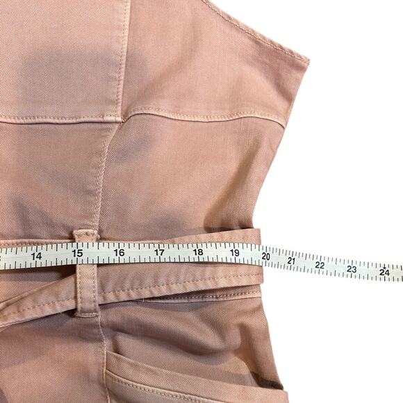 NWT DEAR JOHN Pink Denim Tencel Blend Mini Cap Sleeve Short Lily Dress Womens XL - Picture 5 of 11